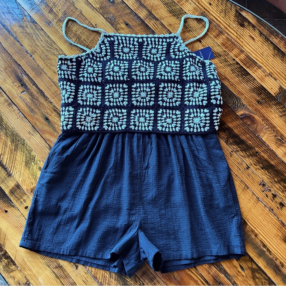 Lucky Brand crochet romper